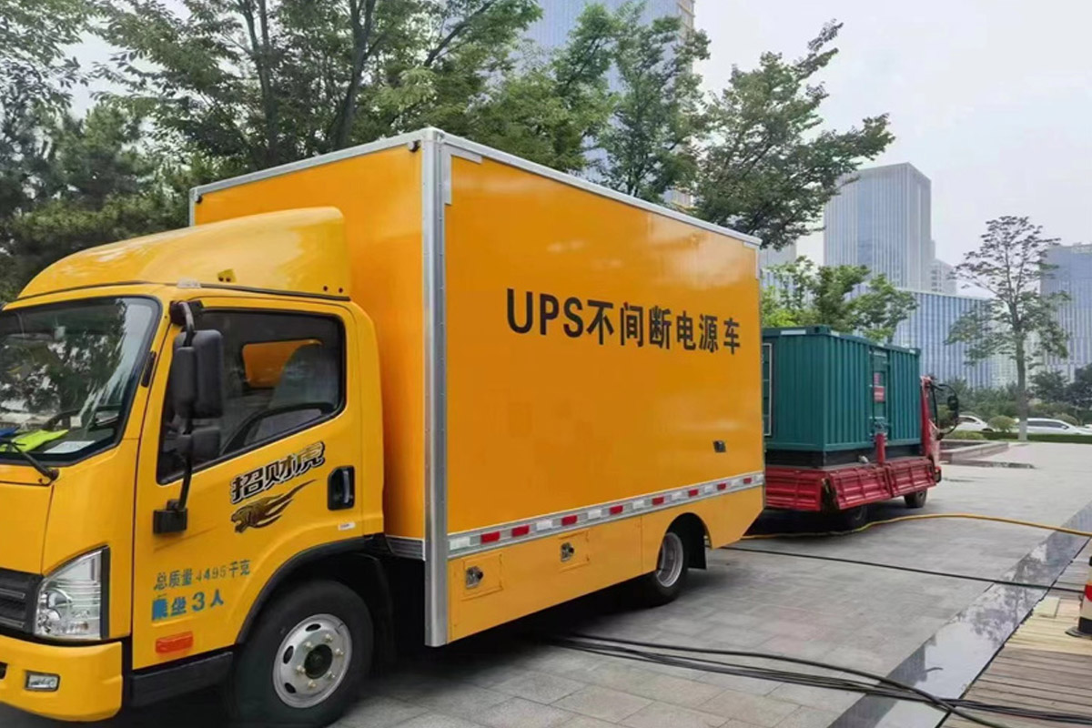 石河子乡发电机租赁施工现场