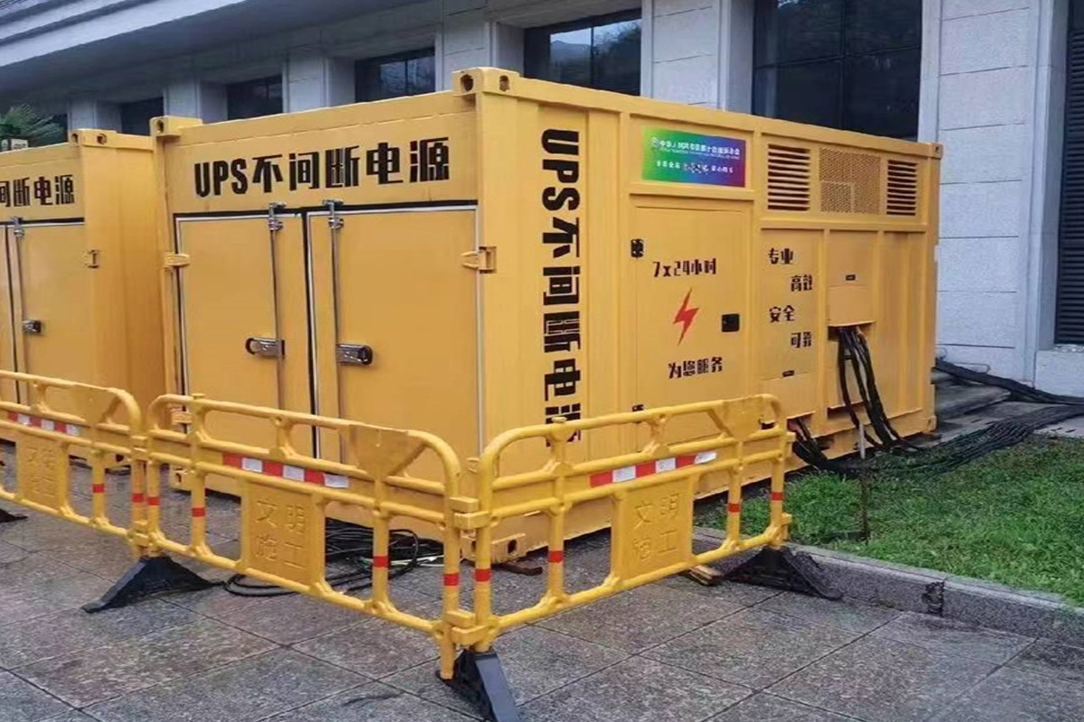 石河子乡发电机租赁施工现场